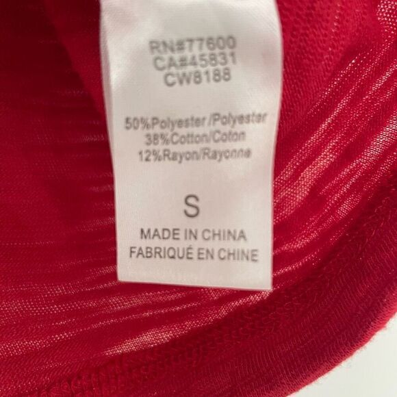 Chaser Leopard Lips T-Shirt in Red size Small - Picture 5 of 6